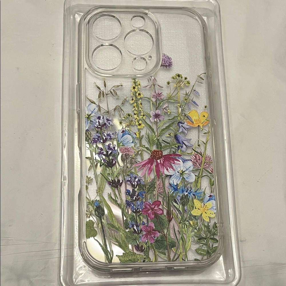 Clear Wildflower Floral iPhone Case - Multi-Color